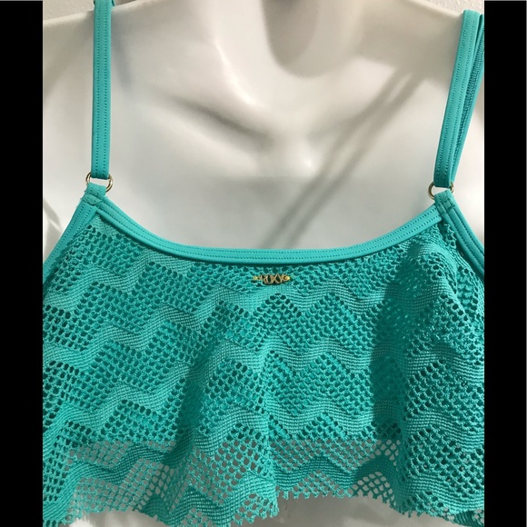 ‼️SOLD‼️ Roxy Seafoam Green Bathing Suit Crop Top - Picture 4 of 6